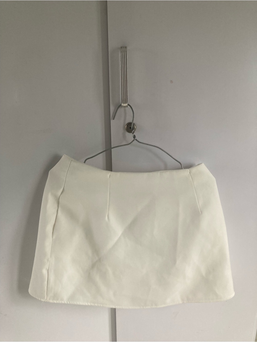 Women's White Mini Skirt - Clean A-Line Style